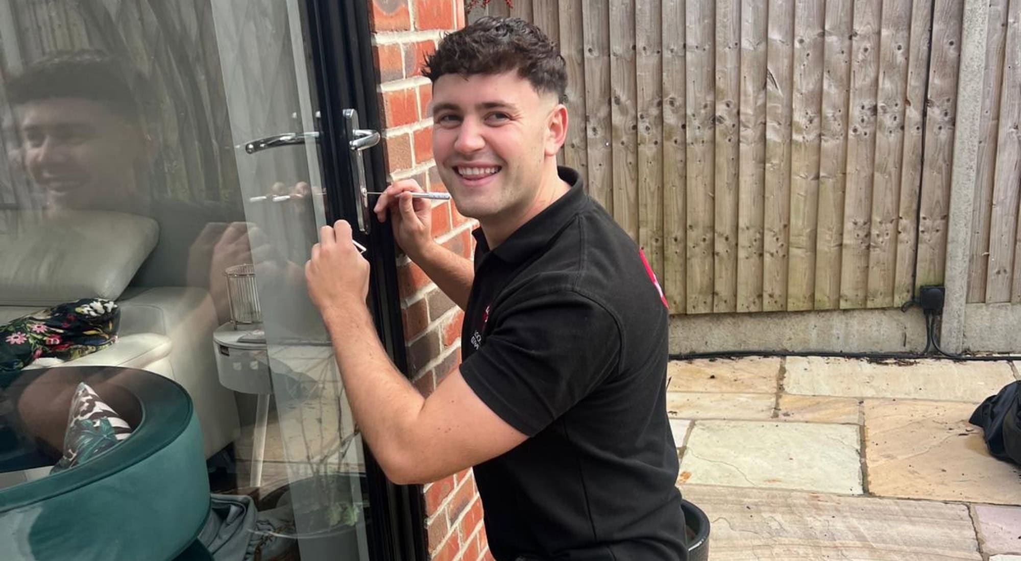 a colchester locksmith fixing a lock